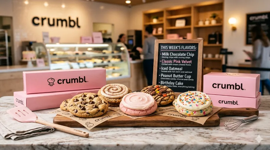 A lineup of this week's Crumbl cookies
